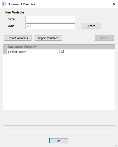 >Document Variables Dialog